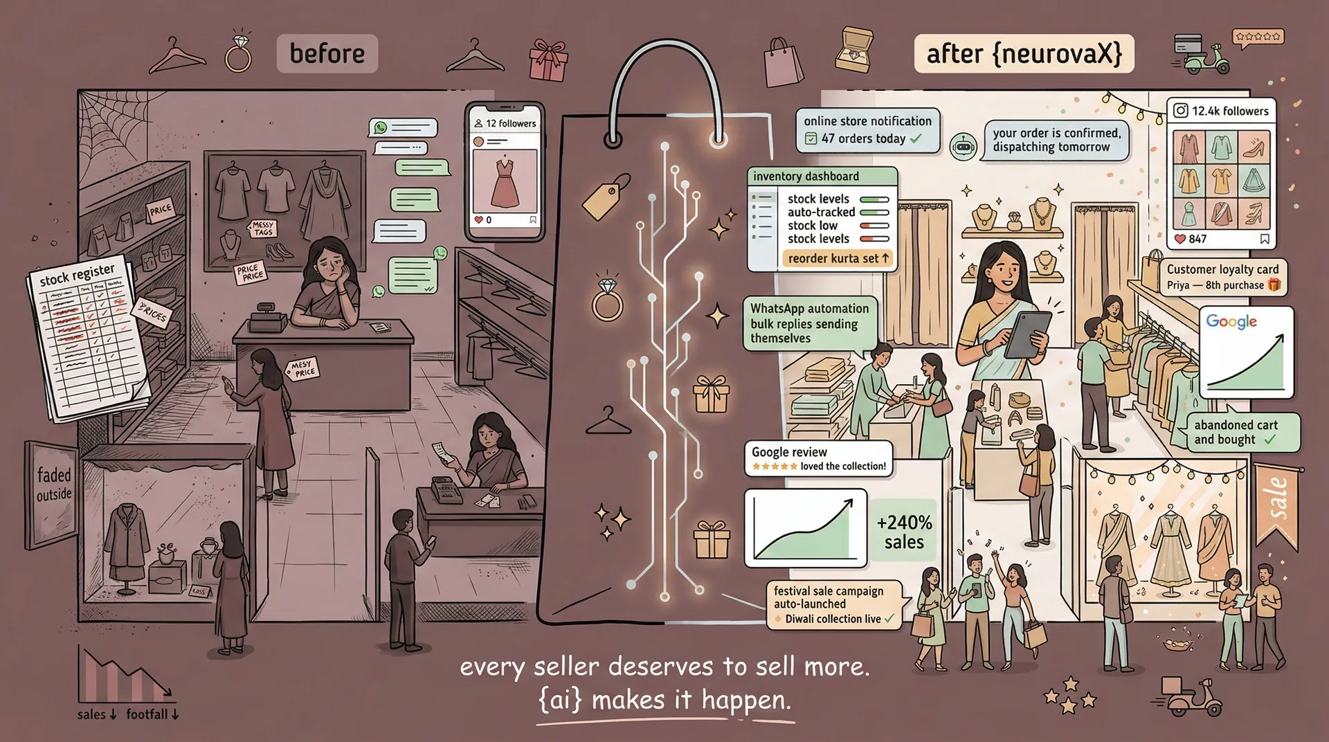 Business analytics dashboard with real-time performance data at www.neurovax.tech